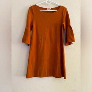 MOTH by Anthropologie Women’s Bell Sleeve Orange Sweater Dress